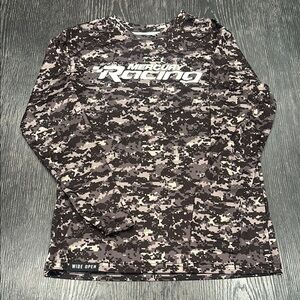 Mercury Racing Men's Long Sleeve Camo Shirt - Black